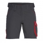 ARBEITSHOSE | GALAXY SHORTS - 6810-254 von ENGEL / Farbe: grau-rot / 65% Polyester/35% Baumwolle, 290 g/m2