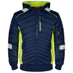 ARBEITSJACKE | CARGO STEPPJACKE - 1870-224 von ENGEL / Farbe: Tintenblau/Gelb / 100% Polyamid, 54 g/m2