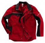 ARBEITSJACKE | Bundjacke INFLAME von BEB / Farbe: Fire engine red/Schwarz / 65% Polyester, 35% Baumwolle, 245 g/m