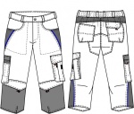 Piratenhose INFLAME von BEB / Farbe: Sand/Schwarz / 65% Polyester, 35% Baumwolle, 245 g/m