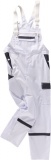 Malerlatzhose  von BEB / 245 g/m / 65% Polyester / 35% Baumwolle /  elastische Trger /  doppelte Latztasche /  Zollstocktasche / Farbe: wei