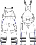 Latzhose Inflame Warnschutz 304