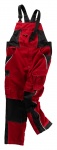 ARBEITSHOSE | Latzhose INFLAME von BEB / Farbe: Fire engine red/Schwarz / 65% Polyester, 35% Baumwolle, 245 g/m²