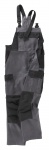 ARBEITSHOSE | Latzhose Premium - Modell 588 von BEB / Farbe: Grau/Schwarz / 60% Baumwolle, 40% Polyester, 300 g/m, CANVAS